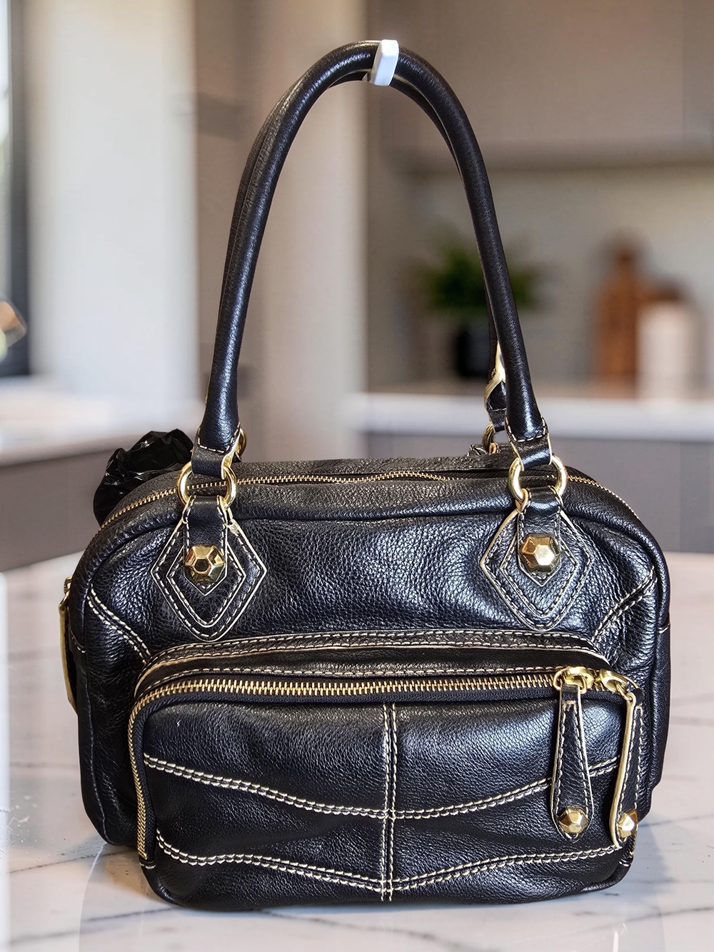 orYANY Vintage Pebbled Leather Satchel Boho Shoulder Bag